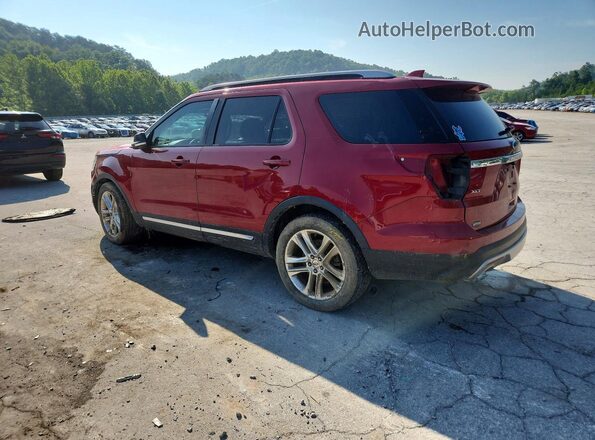 1FM5K8D82GGA33335 2016 FORD EXPLORER Red Задня ліва чверть