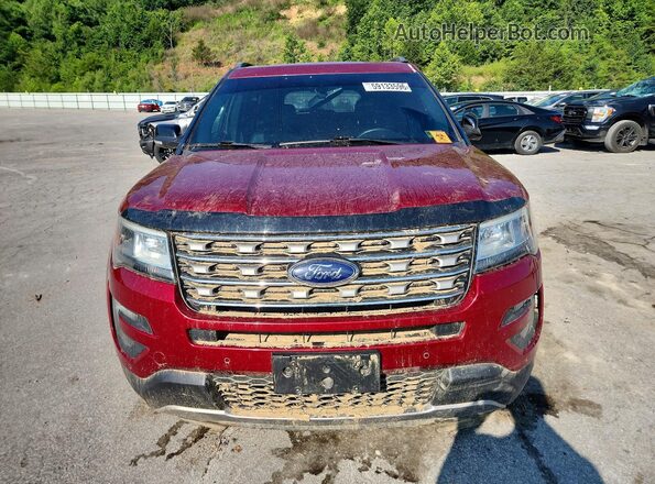 1FM5K8D82GGA33335 2016 FORD EXPLORER Red Вид спереду