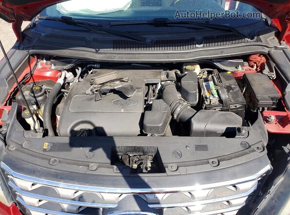 1FM5K8D82GGA83300 2016 FORD EXPLORER Red Вид підкапотного простору