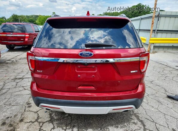 1FM5K8D82GGC62338 2016 FORD EXPLORER Red Հետևի տեսք