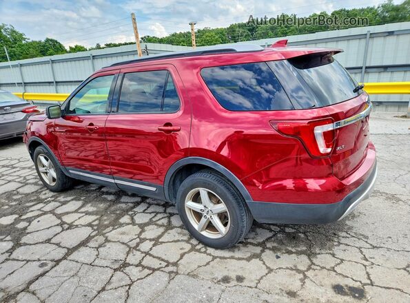 1FM5K8D82GGC62338 2016 FORD EXPLORER Red Հետևի ձախ