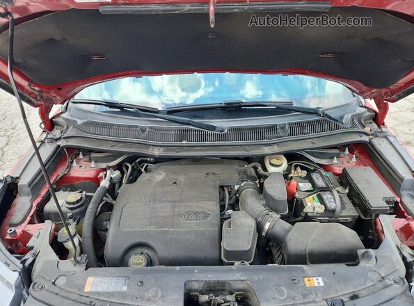 1FM5K8D82GGC62338 2016 FORD EXPLORER Red Շարժիչի բաժամունքի տեսք