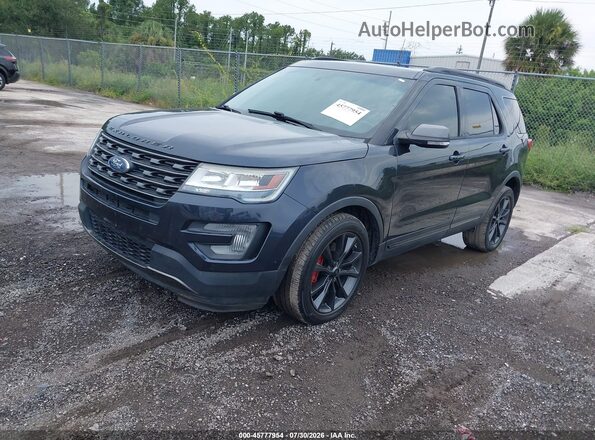 1FM5K8D82HGA83606 2017 FORD EXPLORER Gray Առջևի ձախ երեք քառորդ տեսարան