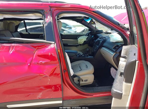 1FM5K8D82JGC27354 2018 FORD EXPLORER Red Widok wnętrza z przodu