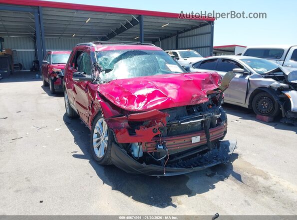 1FM5K8D82JGC27354 2018 FORD EXPLORER Red Widok z przodu