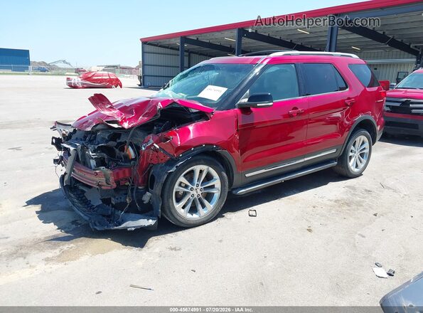 1FM5K8D82JGC27354 2018 FORD EXPLORER Red Przód lewy