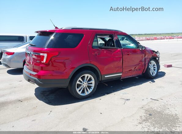 1FM5K8D82JGC27354 2018 FORD EXPLORER Red Tył prawy