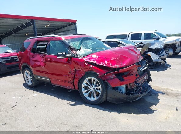 1FM5K8D82JGC27354 2018 FORD EXPLORER Red Widok zestawu wskaźników