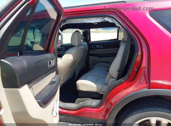 1FM5K8D82JGC27354 2018 FORD EXPLORER Red Widok naklejki z numerem VIN