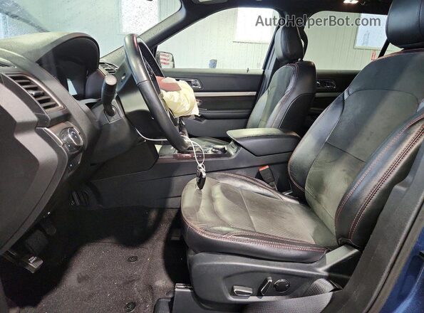 1FM5K8D82JGC83049 2018 FORD EXPLORER Синий Вид салона спереди