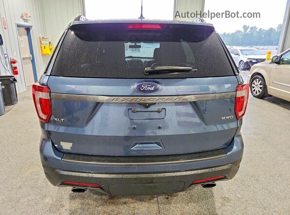 1FM5K8D82JGC83049 2018 FORD EXPLORER Синий Вид сзади
