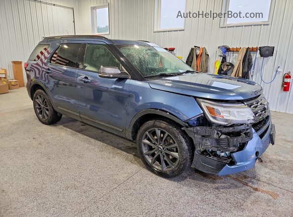 1FM5K8D82JGC83049 2018 FORD EXPLORER Синий Передняя правая четверть