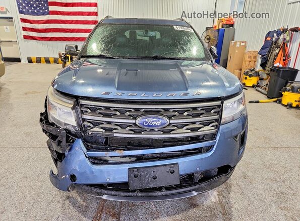 1FM5K8D82JGC83049 2018 FORD EXPLORER Синий Вид спереди