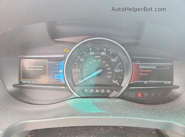 1FM5K8D83GGA34641 2016 FORD EXPLORER White Вид щитка приладів