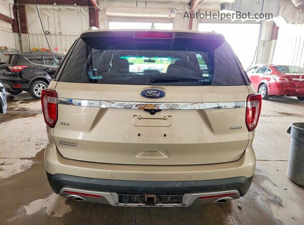 1FM5K8D83HGA60223 2017 FORD EXPLORER Cream Հետևի տեսք