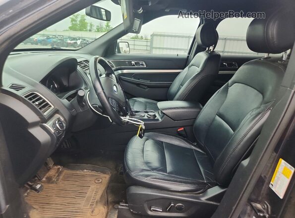 1FM5K8D83HGC31231 2017 FORD EXPLORER Charcoal წინა სალონის ხედი