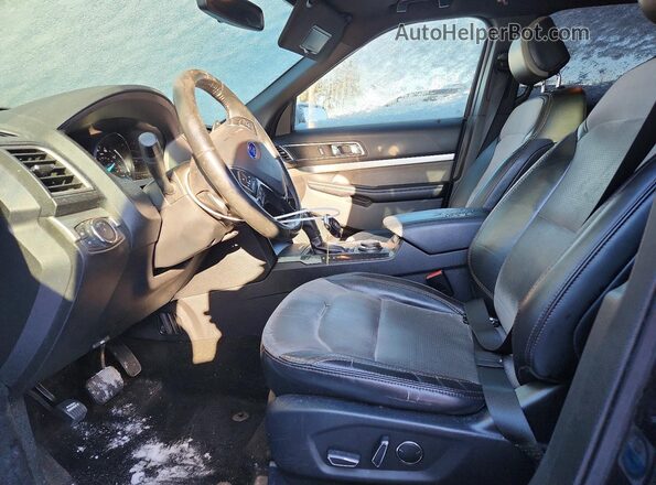 1FM5K8D83HGC41628 2017 FORD EXPLORER Black Front interior view