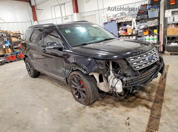 1FM5K8D83HGC41628 2017 FORD EXPLORER Black Front right