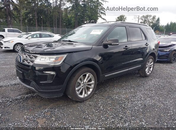 1FM5K8D83JGA98749 2018 FORD EXPLORER Черный Передняя левая четверть