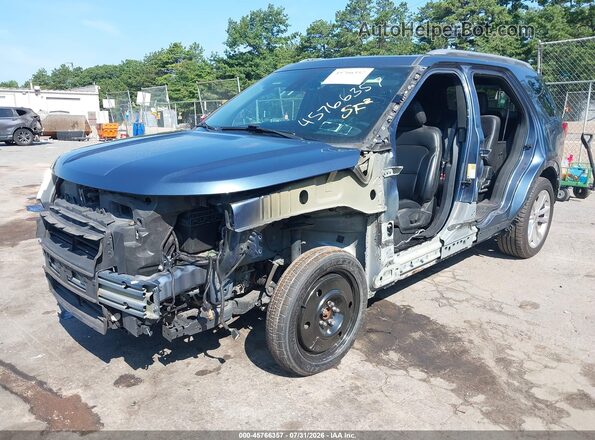 1FM5K8D83KGB00548 2019 FORD EXPLORER Синий Передняя левая четверть