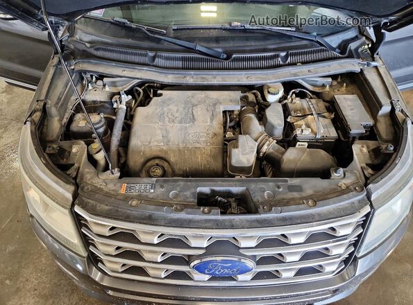 1FM5K8D84GGA58933 2016 FORD EXPLORER Gray Вид підкапотного простору