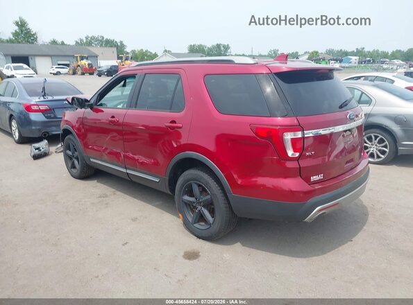 1FM5K8D84HGA67987 2017 FORD EXPLORER Red უკანა მარცხენა