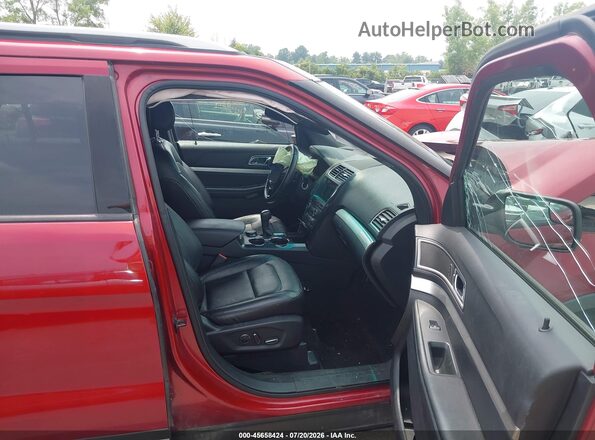 1FM5K8D84HGA67987 2017 FORD EXPLORER Red წინა სალონის ხედი