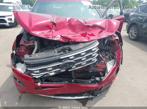 1FM5K8D84HGA67987 2017 FORD EXPLORER Red წინა ხედი