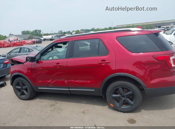 1FM5K8D84HGA67987 2017 FORD EXPLORER Red სალონის 360-გრადუსიანი ხედი