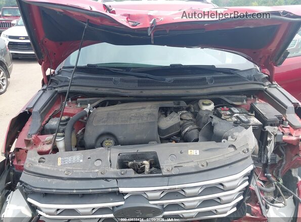 1FM5K8D84HGA67987 2017 FORD EXPLORER Red უკანა ხედი