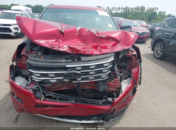1FM5K8D84HGA67987 2017 FORD EXPLORER Red ხელსაწყოთა პანელის ხედი