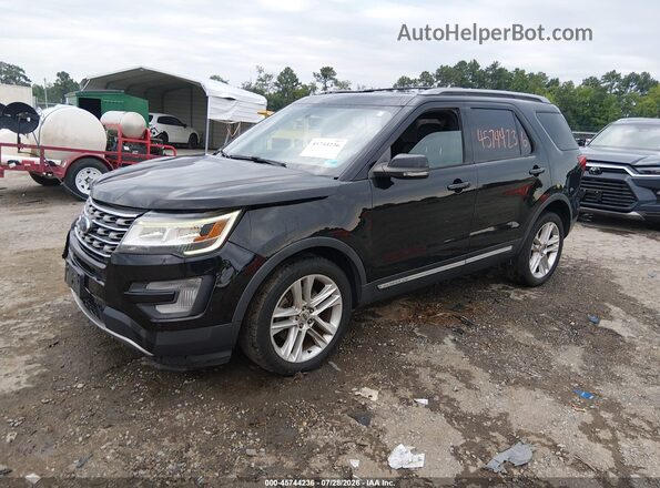 1FM5K8D84HGC28158 2017 FORD EXPLORER Black Vista tres cuartos delantera izquierda