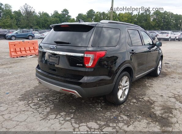 1FM5K8D84HGC28158 2017 FORD EXPLORER Black Trasero derecho