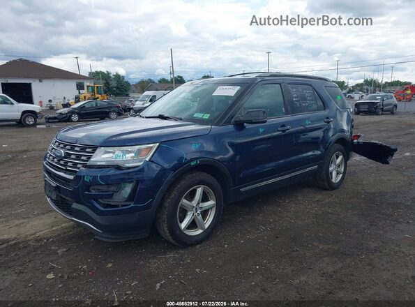 1FM5K8D84HGD51264 2017 FORD EXPLORER Dark Blue Передняя левая четверть