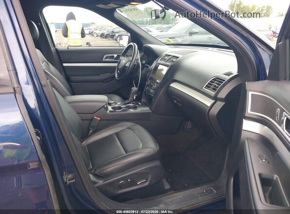 1FM5K8D84HGD51264 2017 FORD EXPLORER Dark Blue Вид салона спереди