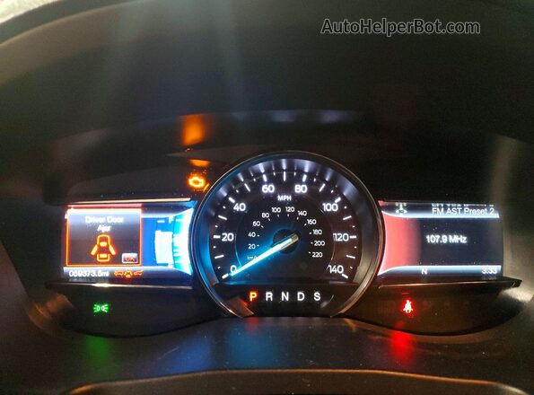 1FM5K8D84HGD51751 2017 FORD EXPLORER Red Вид щитка приладів