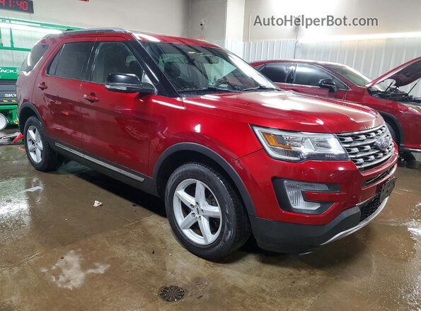 1FM5K8D84HGD51751 2017 FORD EXPLORER Red Передня права чверть