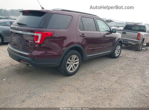 1FM5K8D84JGA39435 2018 FORD EXPLORER Maroon Задня права чверть