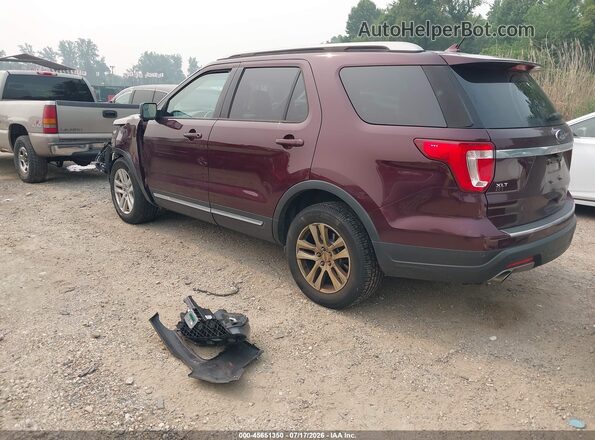 1FM5K8D84JGA39435 2018 FORD EXPLORER Maroon Задня ліва чверть