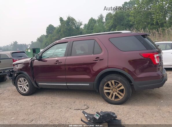 1FM5K8D84JGA39435 2018 FORD EXPLORER Maroon 