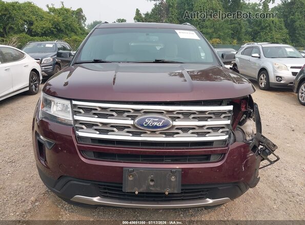 1FM5K8D84JGA39435 2018 FORD EXPLORER Maroon Вид задньої частини салону