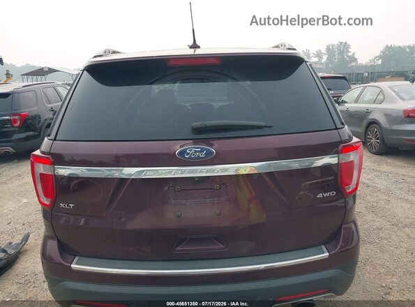 1FM5K8D84JGA39435 2018 FORD EXPLORER Maroon 