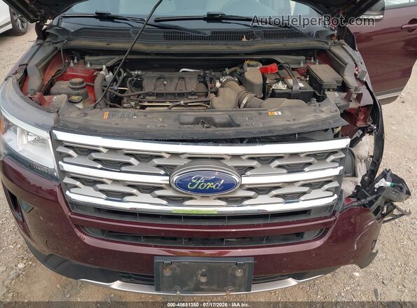 1FM5K8D84JGA39435 2018 FORD EXPLORER Maroon Вид ззаду