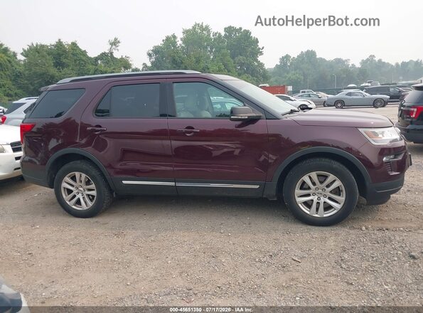 1FM5K8D84JGA39435 2018 FORD EXPLORER Maroon Панорамний вид салону 360°