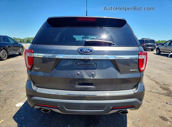 1FM5K8D84JGC64597 2018 FORD EXPLORER Gray Vista trasera