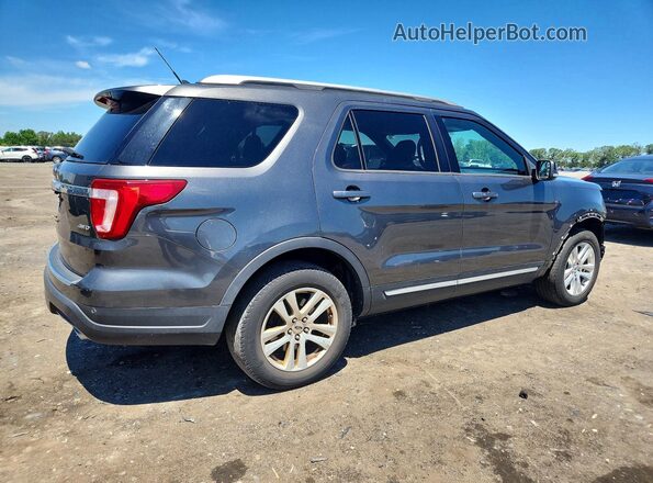 1FM5K8D84JGC64597 2018 FORD EXPLORER Gray Trasero derecho