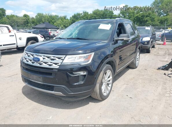 1FM5K8D84KGA06887 2019 FORD EXPLORER Black წინა მარცხენა ხედი სამი მეოთხედიდან