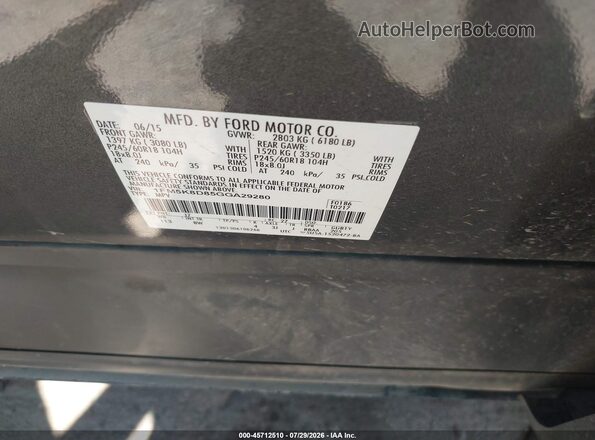 1FM5K8D85GGA29280 2016 FORD EXPLORER Black Widok komory silnika