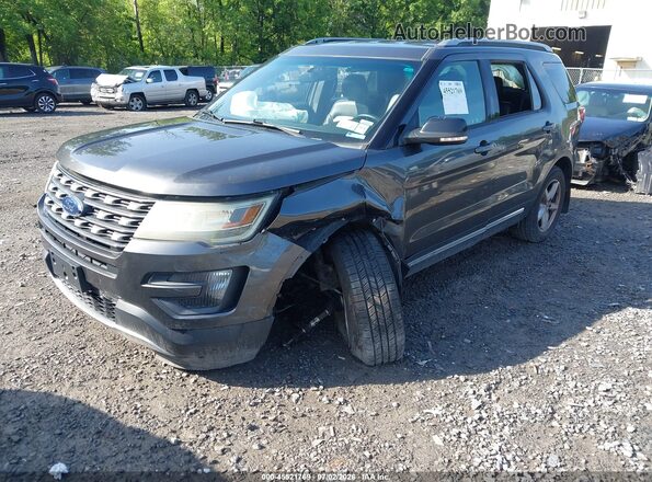 1FM5K8D85GGA42966 2016 FORD EXPLORER Gray Przód lewy