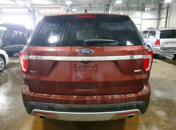 1FM5K8D85GGA95960 2016 FORD EXPLORER Brown Вид ззаду